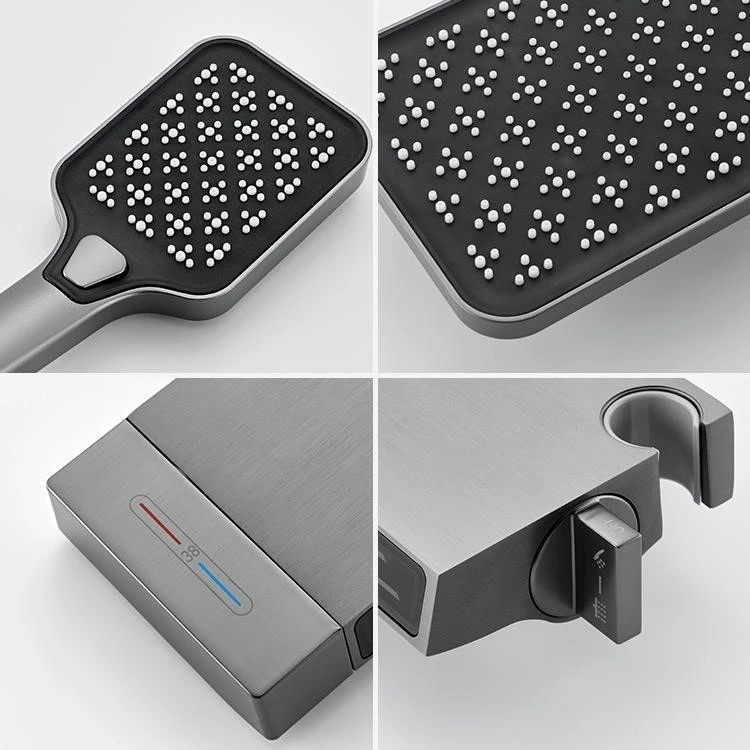 Brushed Gun Grey Shower Set manufacturers