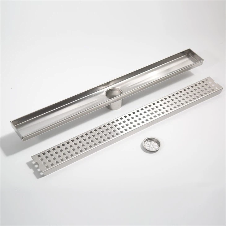 Brushed Nickel Linear Drain